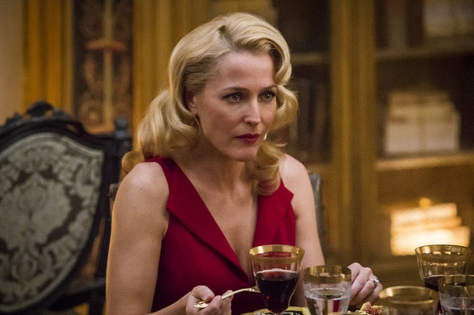 HANNIBAL -- "Antipasto" Episode 301 -- Pictured: Gillian Anderson as Dr. Bedelia Du Maurier -- (Photo by: Brooke Palmer/NBC)