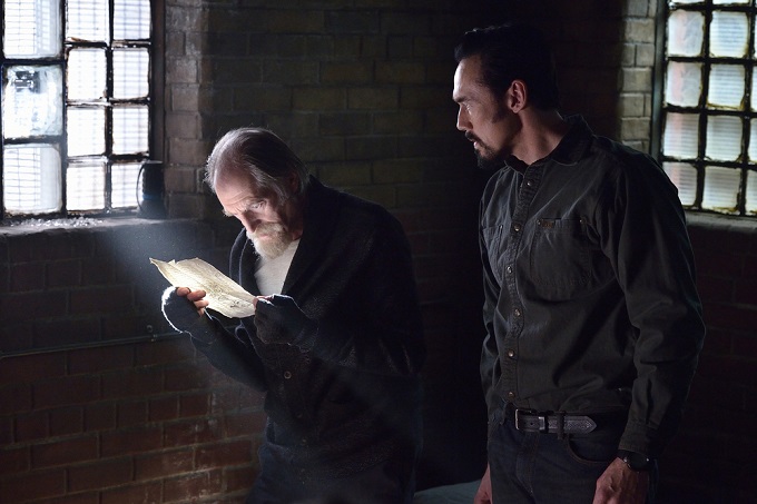THE STRAIN -- "By Any Means" -- Episode 202 (Airs July 19, 10:00 pm e/p) Pictured: (l-r) David Bradley as Abraham Setrakian, Kevin Durand as Vasiliy Fet. CR: Michael Gibson/FX