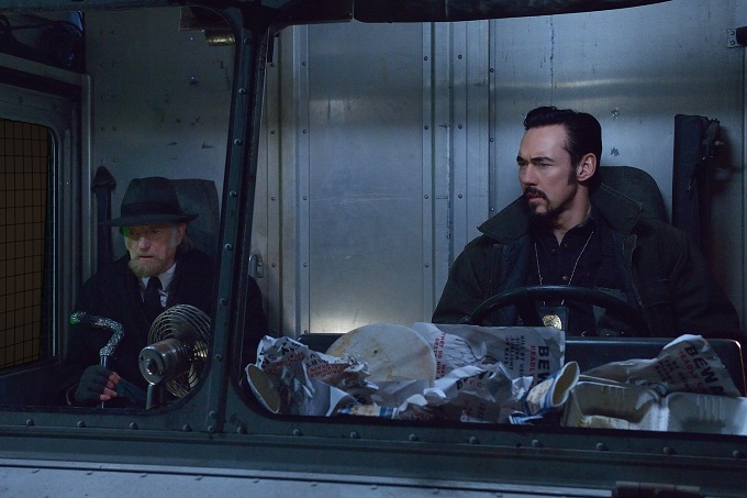 THE STRAIN -- "Night Train" -- Episode 213 (Airs October 4, 10:00 pm e/p) Pictured: (l-r) David Bradley as Abraham Setrakian, Kevin Durand as Vasiliy Fet. CR: Michael Gibson/FX