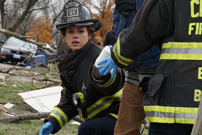 CHICAGO FIRE -- "The Path of Destruction" Episode 411 -- Pictured: Dora Madison as Jessica "Chili" Chilton -- (Photo by: Elizabeth Morris/NBC)