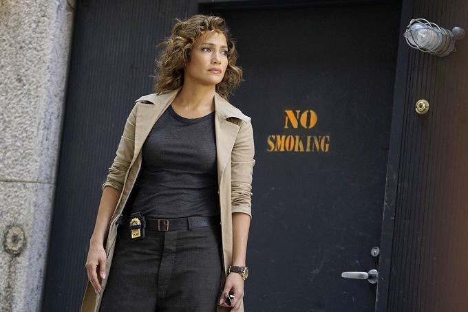 SHADES OF BLUE -- "Good Cop, Bad Cop" Episode 108 -- Pictured: Jennifer Lopez as Det. Harlee Santos -- (Photo by: Peter Kramer/NBC)