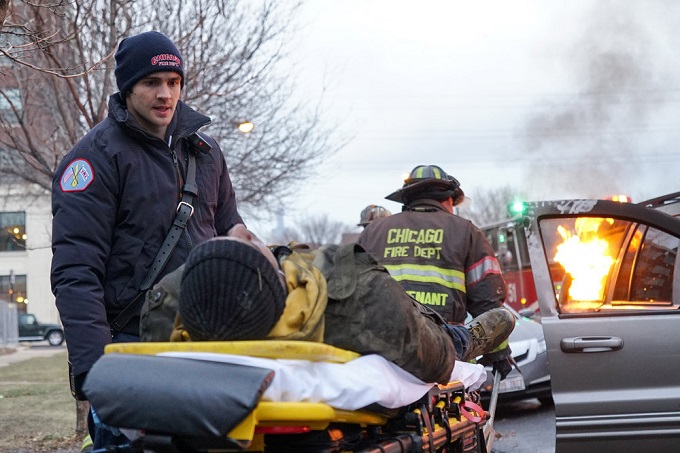 CHICAGO FIRE -- "Two Ts" Episode 416 -- Pictured: Steven R. McQueen as Jimmy Borrelli -- (Photo by: Elizabeth Morris/NBC)