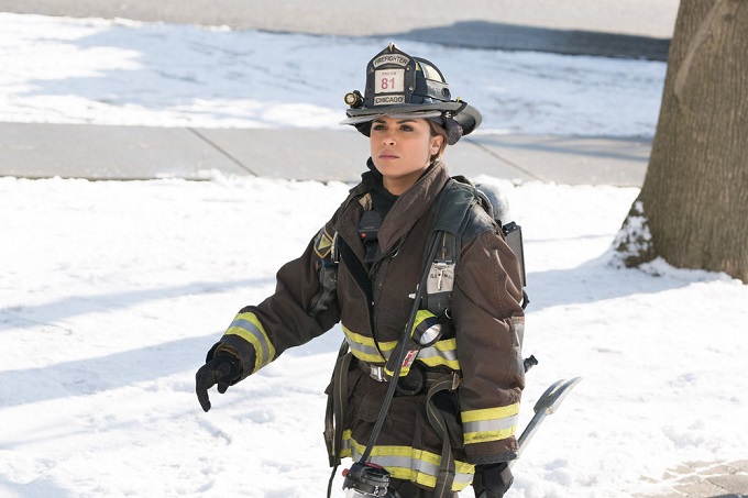 CHICAGO FIRE -- "What Happened to Courtney" Episode 417 -- Pictured: Monica Raymund as Gabriela Dawson -- (Photo by: Elizabeth Morris/NBC)