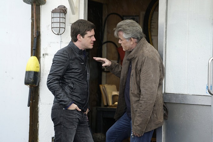 SHADES OF BLUE -- "What Devil Do" Episode 110 -- Pictured: (l-r) Michael Esper as Donnie Pomp, Ray Liotta as Bill Wozniak -- (Photo by: Peter Kramer/NBC)