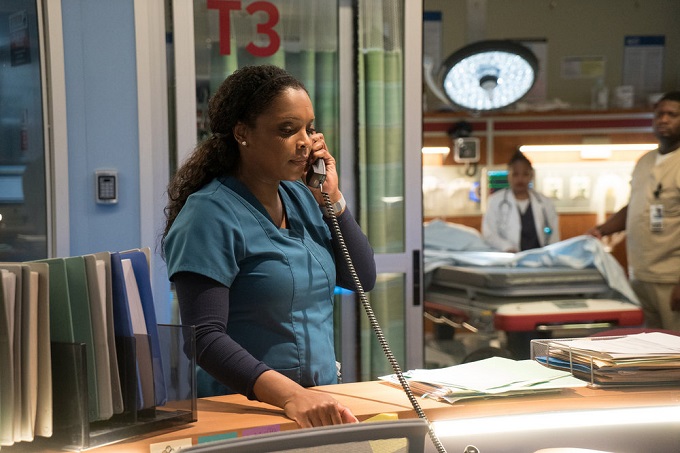 CHICAGO MED -- "Hearts" Episode 114 -- Pictured: Marlyne Barrett as Maggie Lockwood -- (Photo by: Elizabeth Sisson/NBC)