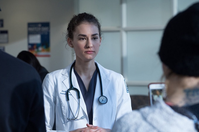 CHICAGO MED -- "Us" Episode 113 -- Pictured: Rachel DiPillo as Sarah Reese -- (Photo by: Elizabeth Sisson/NBC)