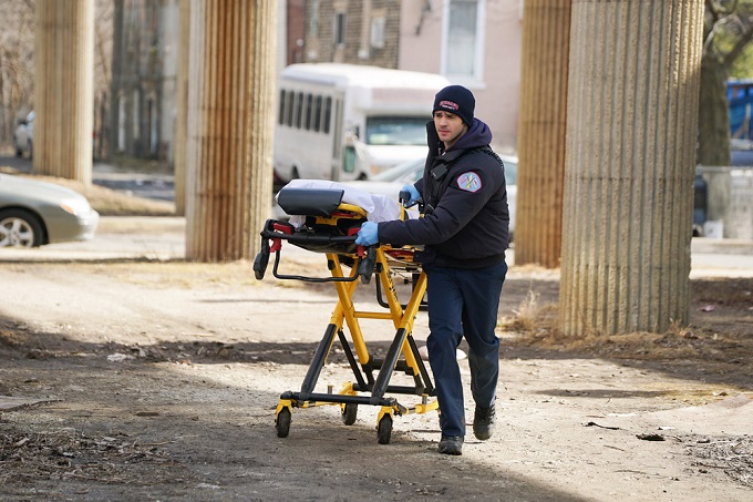 CHICAGO FIRE -- "On the Warpath" Episode 418 -- Pictured: Steven R. McQueen as Jimmy Borrelli -- (Photo by: Elizabeth Morris/NBC)