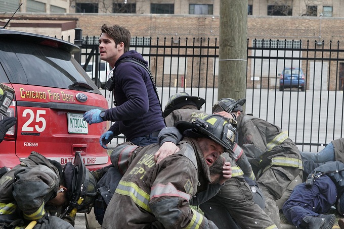 CHICAGO FIRE -- "Where the Collapse Started" Episode 422 -- Pictured: Steven R. McQueen as Jimmy Borelli -- (Photo by: Elizabeth Morris/NBC)