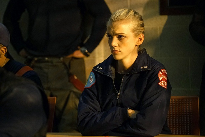 CHICAGO FIRE -- "Where the Collapse Started" Episode 422 -- Pictured: Kara Killmer as Sylvie Brett -- (Photo by: Elizabeth Morris/NBC)