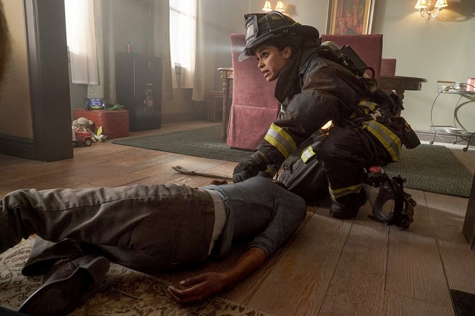 CHICAGO FIRE -- "Kind of a Crazy Idea" Episode 421 -- Pictured: Monica Raymund as Gabriella Dawson -- (Photo by: Elizabeth Morris/NBC)