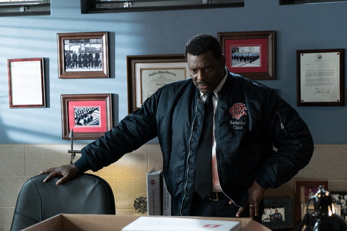 CHICAGO FIRE -- "Kind of a Crazy Idea" Episode 421 -- Pictured: Eamonn Walker as Chief Wallace Boden -- (Photo by: Elizabeth Morris/NBC)