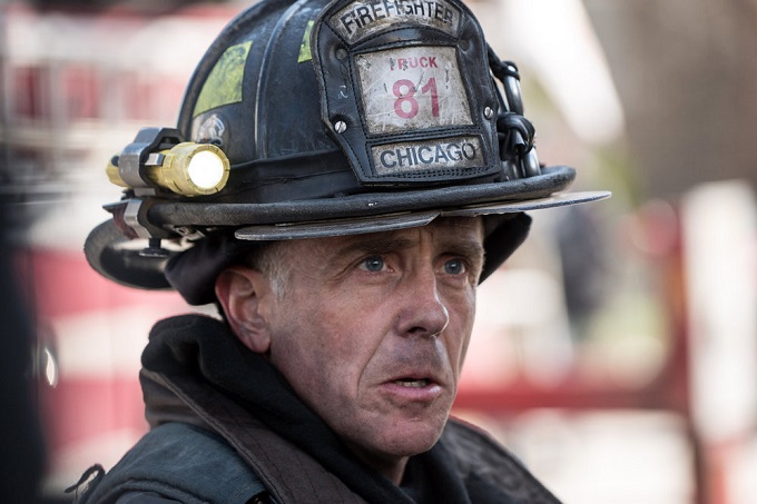 CHICAGO FIRE -- "Kind of a Crazy Idea" Episode 421 -- Pictured: David Eigenberg as Christopher Herrmann -- (Photo by: Elizabeth Morris/NBC)