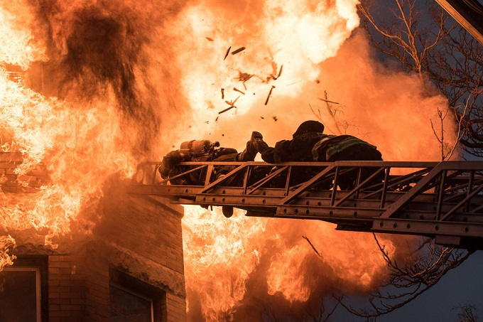 CHICAGO FIRE -- "Kind of a Crazy Idea" Episode 421 -- Pictured: Fireball -- (Photo by: Elizabeth Morris/NBC)
