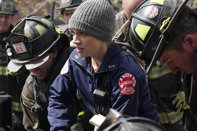 CHICAGO FIRE -- "Superhero" Episode 423 -- Pictured: Kara Killmer as Sylvie Brett -- (Photo by: Elizabeth Morris/NBC)