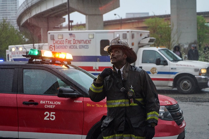CHICAGO FIRE -- "Superhero" Episode 423 -- Pictured: Eamonn Walker as Chief Wallace Boden -- (Photo by: Elizabeth Morris/NBC)
