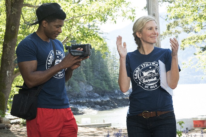 DEAD OF SUMMER - "Barney Rubble Eyes" - A new camper finds himself in the middle of the mystery of Camp Stillwater in “Barney Rubble Eyes,” an all new episode of “Dead of Summer,” airing TUESDAY, JULY 5 (9:00 – 10:00 p.m. EDT) on Freeform. (Freeform/Katie Yu) ELI GOREE, ELIZABETH MITCHELL