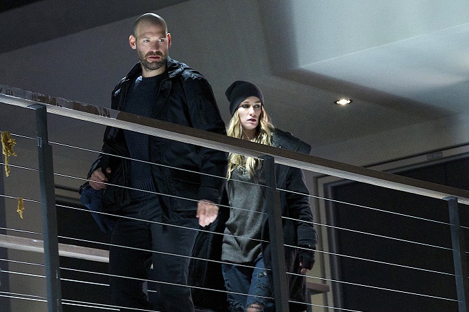 THE STRAIN -- "Gone But Not Forgotten" -- Episode 304 -- (Airs Sunday, September 11, 10:00 pm e/p) Pictured: (l-r) Ruta Gedmintas as Dutch Velders, Corey Stoll as Ephraim Goodweather. CR: Michael Gibson/FX