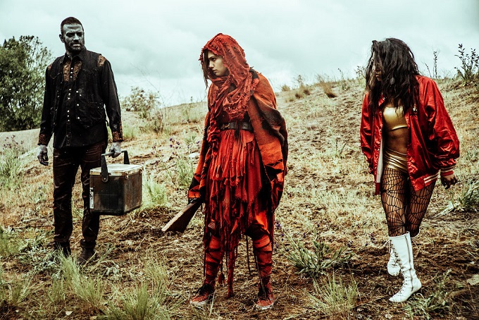 Z NATION -- "No Mercy" Episode 301-302 -- Pictured: (l-r) Keith Allen as Murphy, Natalie Taye as Red, Pisay Pao as Cassandra -- (Photo by: Daniel Sawyer Schaefer/Go2 Z/Syfy)