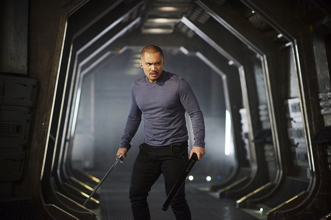 DARK MATTER -- "Take the Shot" Episode 210 -- Pictured: Alex Mallari Jr. as Four -- (Photo by: Russ Martin/Prodigy Pictures/Syfy)