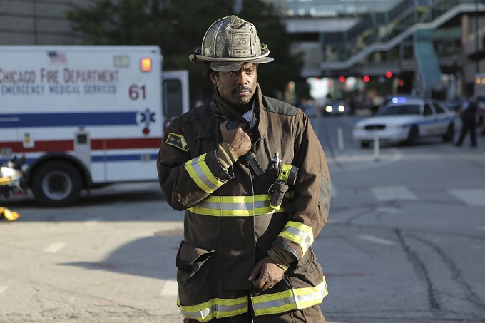 CHICAGO FIRE -- "A Real Wake-up Call" Episode 502 -- Pictured: Eamonn Walker as Wallace Boden -- (Photo by: Parrish Lewis/NBC)