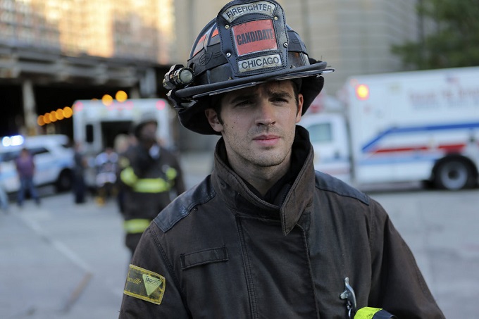 CHICAGO FIRE -- "A Real Wake-up Call" Episode 502 -- Pictured: Steven R. McQueen as Jimmy Borelli -- (Photo by: Parrish Lewis/NBC)