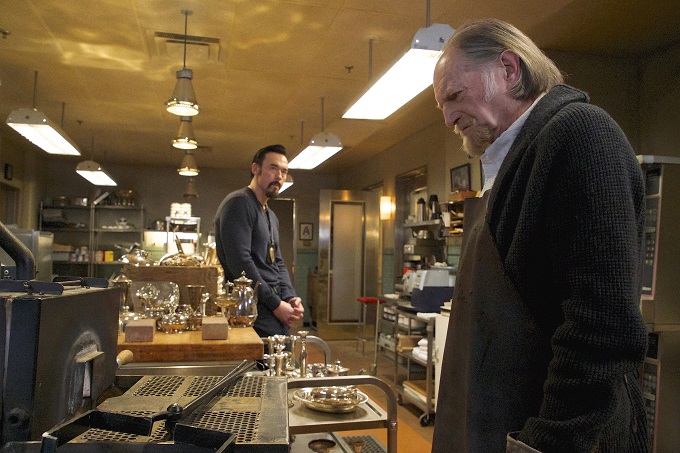 THE STRAIN -- "Collaborators" -- Episode 307 -- (Airs Sunday, October 9, 10:00 pm e/p) Pictured: (l-r) Kevin Durand as Vasily Fet, David Bradley as Abraham Setrakian. CR: Michael Gibson/FX