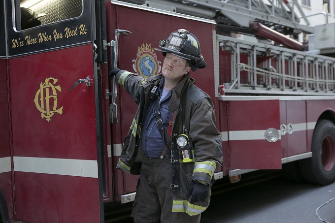 CHICAGO FIRE -- "The Hose or The Animal" Episode 501 -- Pictured: Christian Stolte as Mouch -- (Photo by: Parrish Lewis/NBC)