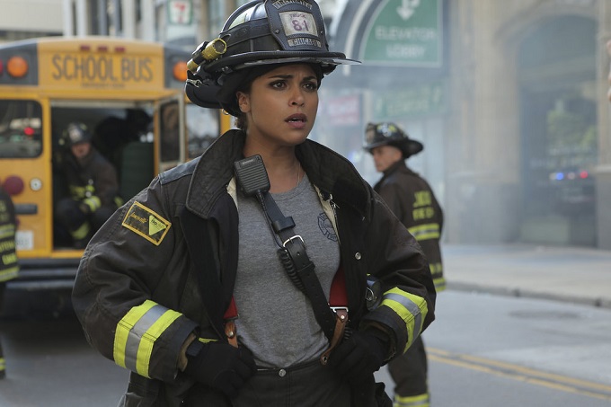 CHICAGO FIRE -- "The Hose or The Animal" Episode 501 -- Pictured: Monica Raymund as Gabriela Dawson -- (Photo by: Parrish Lewis/NBC)