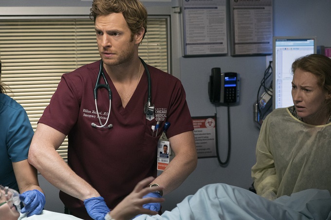 CHICAGO MED -- "Brother's Keeper" Episode 204 -- Pictured: Nick Gehlfuss as Will Halstead -- (Photo by: Elizabeth Sisson/NBC)