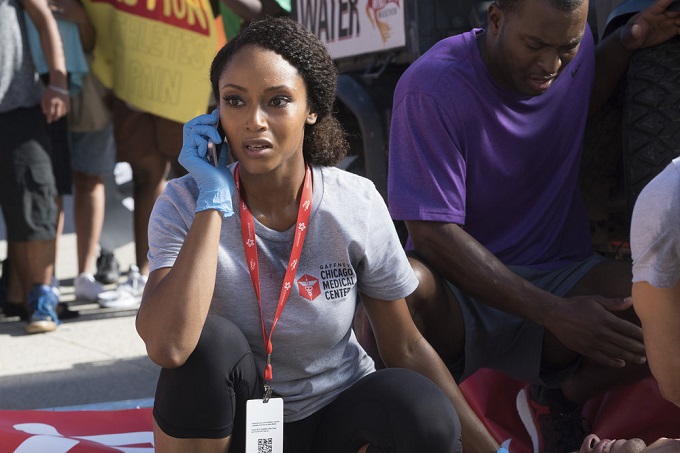 CHICAGO MED -- "Extreme Measures" Episode 205 -- Pictured: Yaya DaCosta as April Sexton -- (Photo by: Elizabeth Sisson/NBC)