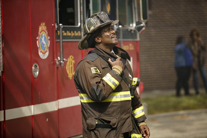 CHICAGO FIRE -- "I Held Her Hand" Episode 505 -- Pictured: Eamonn Walker as Wallace Boden -- (Photo by: Parrish Lewis/NBC)