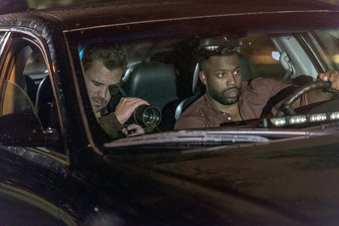 CHICAGO P.D. -- "300,000 Likes" Episode 407 -- Pictured: (l-r) Patrick Flueger as Kyle Ruzek, LaRoyce Hawkins as Kevin Atwater -- (Photo by: Matt Dinerstein/NBC)