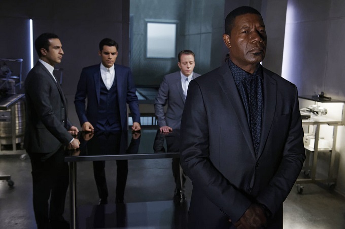 INCORPORATED -- "Human Resources" Episode 103 -- Pictured: Dennis Haysbert as Julian -- (Photo by: Ben Mark Holzberg/Syfy)