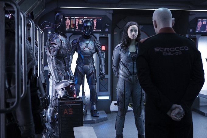 THE EXPANSE -- "Safe" Episode 201 -- Pictured: Frankie Adams as Bobbie Draper -- (Photo by: Rafy/Syfy)
