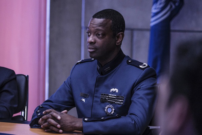 THE EXPANSE -- "Safe" Episode 201 -- Pictured: Dewshane Williams as Corporal Sa'id -- (Photo by: Rafy/Syfy)