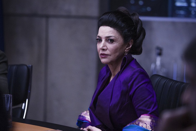 THE EXPANSE -- "Safe" Episode 201 -- Pictured: Shohreh Aghdashloo as Chrisjen Avasarala -- (Photo by: Rafy/Syfy)